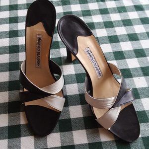 Manolo Blahnik strappy mules